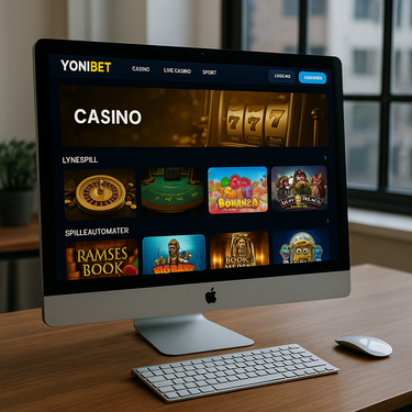 Yonibet Casino - Desktop Platform Design - Modern Interface